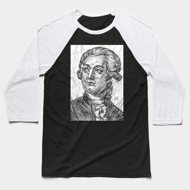 ANTOINE LAVOISIER ink portrait Baseball T-Shirt by lautir